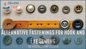 alternative fastenings for hook and eye sewing
