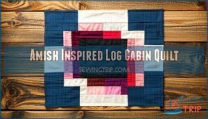 amish inspired log cabin quilt