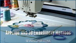 appliqué and 3d embroidery methods