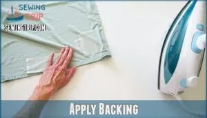 apply backing apply backing