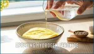 applying hydrogen peroxide