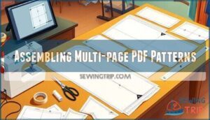 assembling multi-page pdf patterns