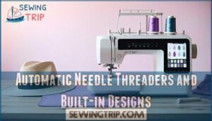 automatic needle threaders and built-in designs