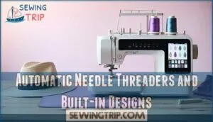 automatic needle threaders and built-in designs