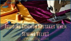 avoiding common mistakes when sewing velvet