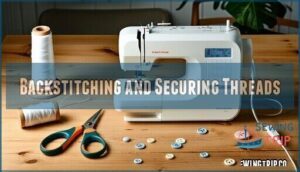 backstitching and securing threads