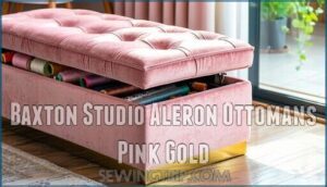 baxton studio aleron ottomans pink gold