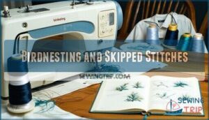 birdnesting and skipped stitches