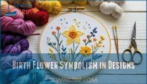 birth flower symbolism in designs