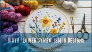 birth flower symbolism in designs