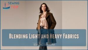blending light and heavy fabrics