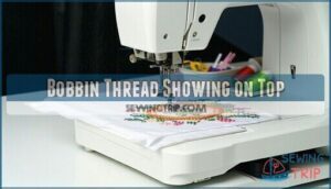bobbin thread showing on top