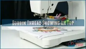 bobbin thread showing on top