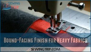 bound-facing finish for heavy fabrics
