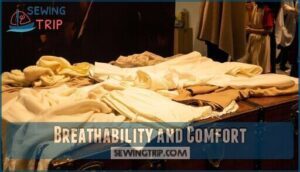 breathability and comfort