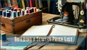 building a sewing price list