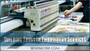 building trust in embroidery services