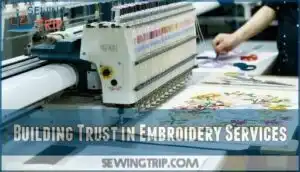 building trust in embroidery services