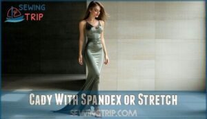 cady with spandex or stretch