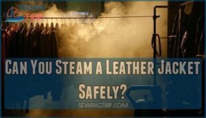 can you steam a leather jacket safely