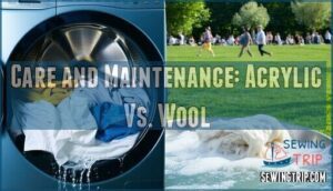 care and maintenance: acrylic vs. wool