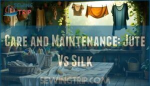 care and maintenance: jute vs silk