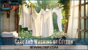 care and washing of cotton