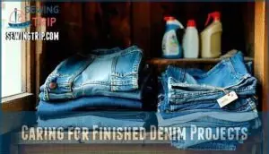 caring for finished denim projects