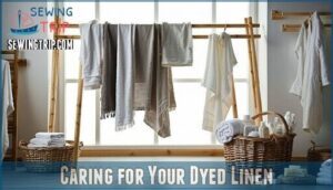 caring for your dyed linen