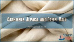 cashmere, alpaca, and camel hair