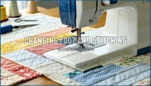 changing foot and stitching