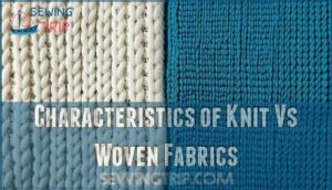 characteristics of knit vs woven fabrics
