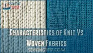 characteristics of knit vs woven fabrics