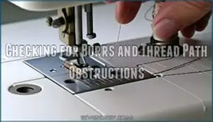 checking for burrs and thread path obstructions