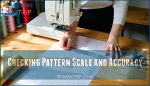 checking pattern scale and accuracy