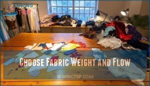 choose fabric weight and flow