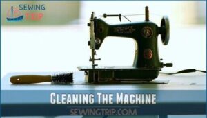 cleaning the machine
