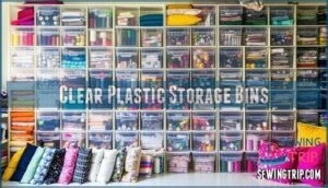 clear plastic storage bins
