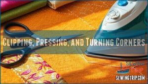 clipping, pressing, and turning corners