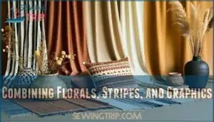 combining florals, stripes, and graphics