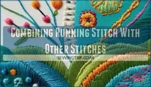 combining running stitch with other stitches