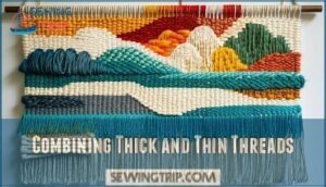 combining thick and thin threads