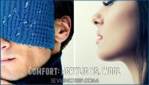 comfort: acrylic vs. wool