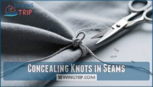 concealing knots in seams