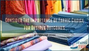 consider the importance of fabric choice for desired outcomes