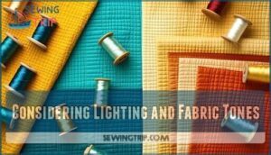 considering lighting and fabric tones