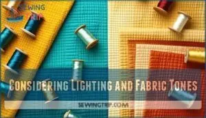considering lighting and fabric tones