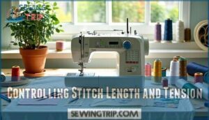 controlling stitch length and tension