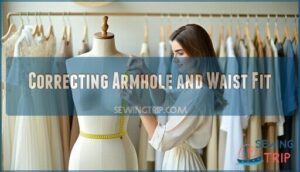 correcting armhole and waist fit