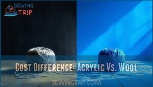 cost difference: acrylic vs. wool